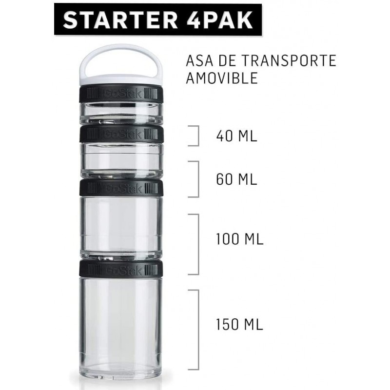 Blender Bottle Combo Pak Sportmixer Šeiker ja Gostak Starter 4Pak - must foto